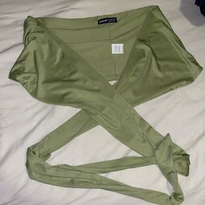 Green wrap top